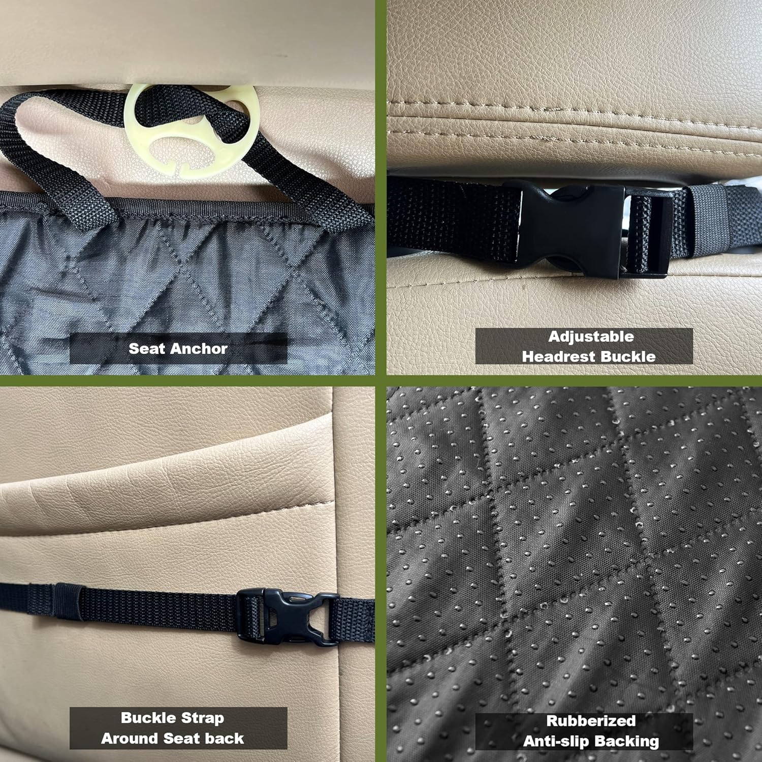 2 Packs Car Front Seat Cover for Dogs