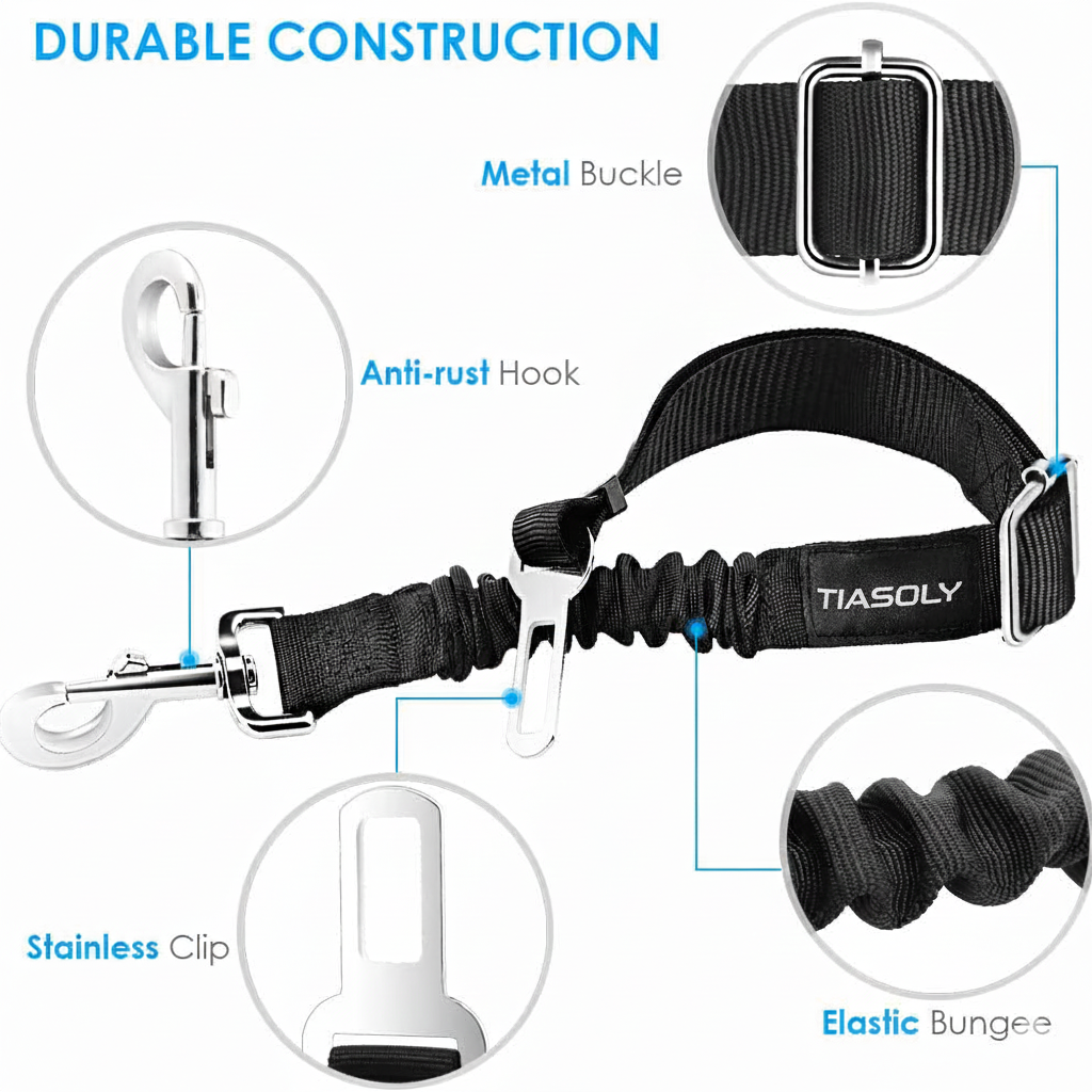 2 Pack Dog Seat Belt for Car